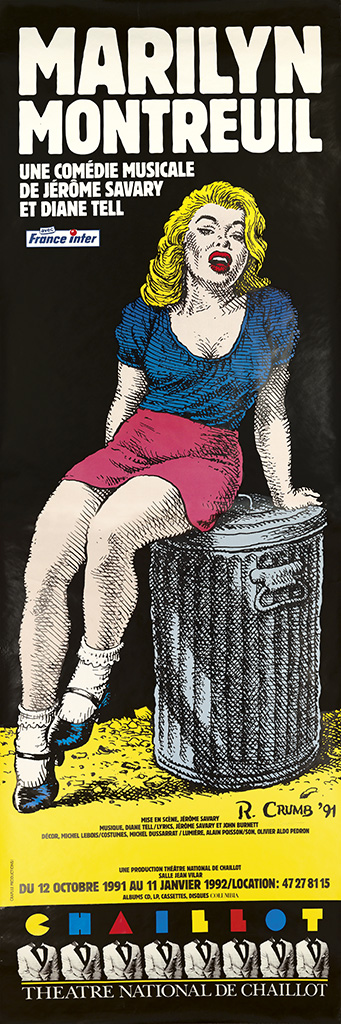 Marilyn Montreuil, woman sits on a garbage can
