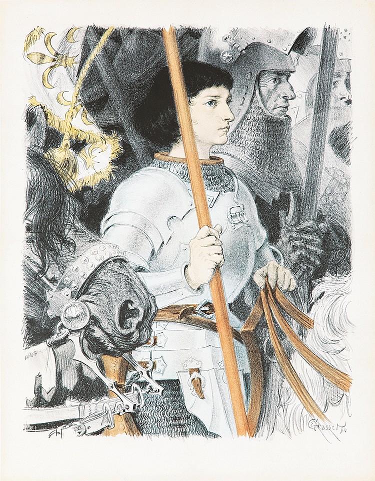 Woman in armor, horse