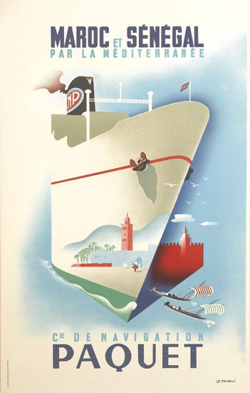 Maroc et Senegal Paquet, white ship