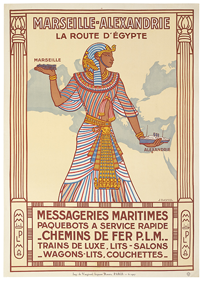 Marseille Alexandrie La Route D-Egypte, pharoah, Messageries Maritimes