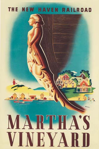 Martha’s Vineyard, The New Haven Railroad, beach