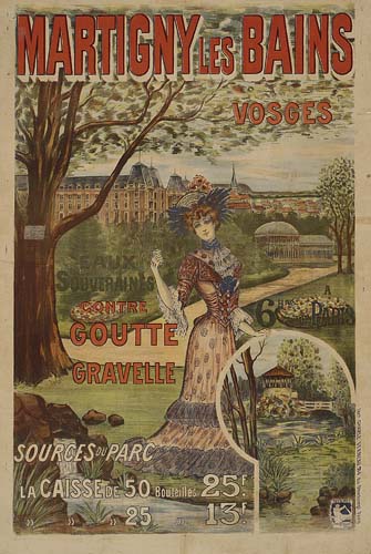 Martigny les Bains Vosges, woman in purple in the garden