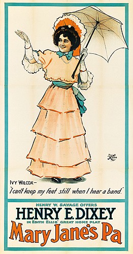 Mary Jane’s Pa, Ivy Wilcox, woman in pink with a parasol