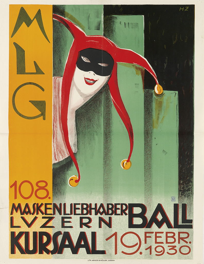 MLG 108, Maskenliebhaber Ball Luzern Kursaal, masked jester