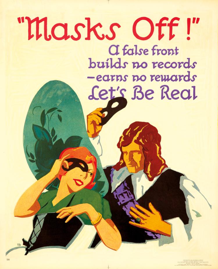 Masks Off, A false front builds no records, earns no rewards, Let’s be Real, couple removes masks