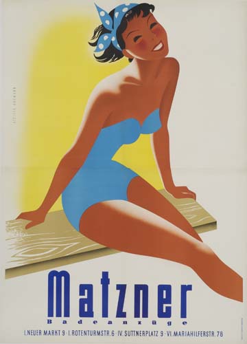 Matzner, woman in blue swimsuit