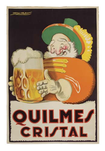 Quilmes Cristal, man holds beer