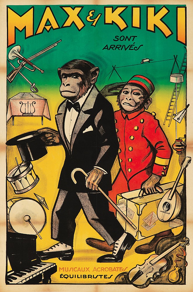 Max and Kiki Sont Arrives, monkeys in clothes