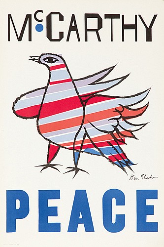 McCarthy Peace, blue and red striped dove