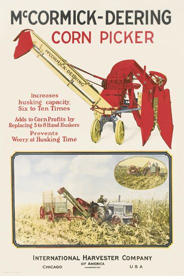 McCormick-Deering Corn Picker, fields, International Harvester Company