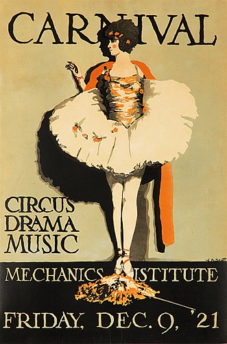 Carnival Circus Drama Music, Mechanics Institute, woman in tutu