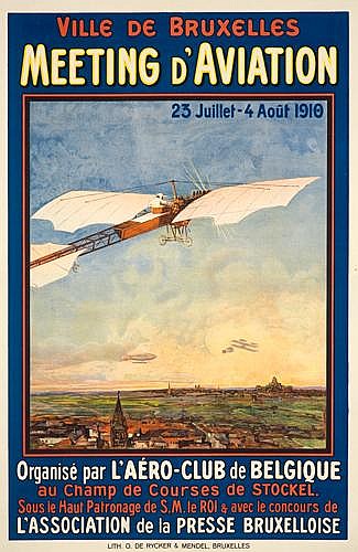 Meeting D’Aviation, blue poster, plane
