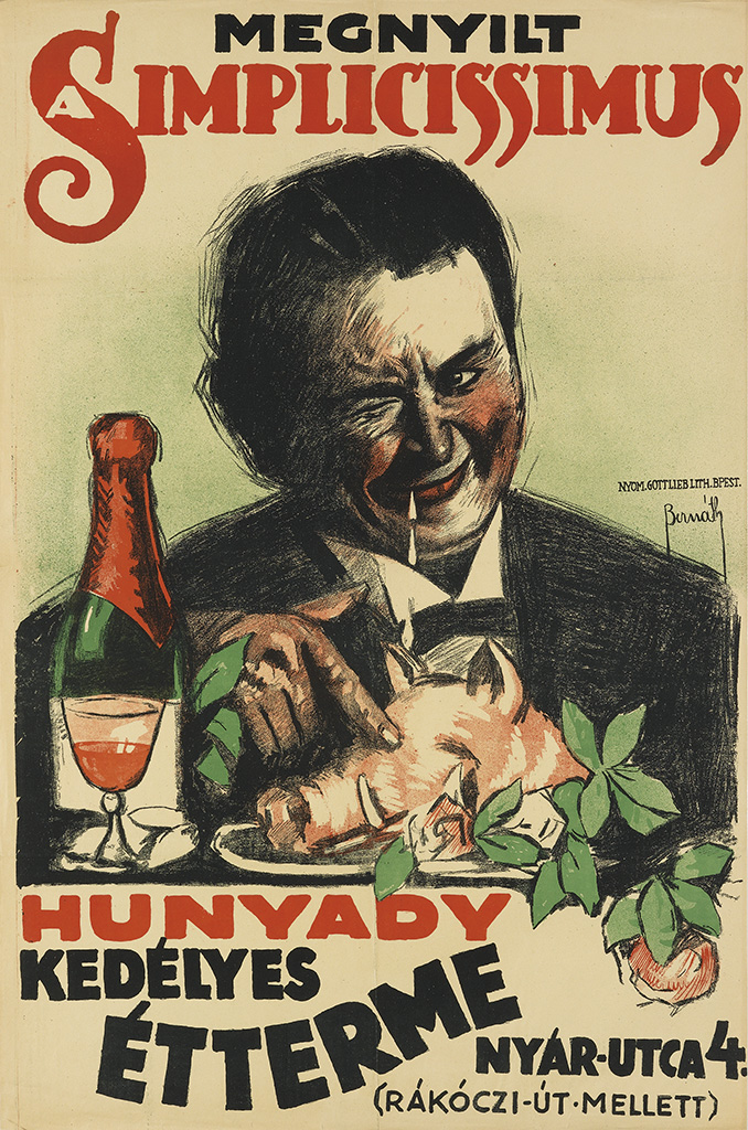 Megnyilt a Simplicissimus, man eats pig’s head