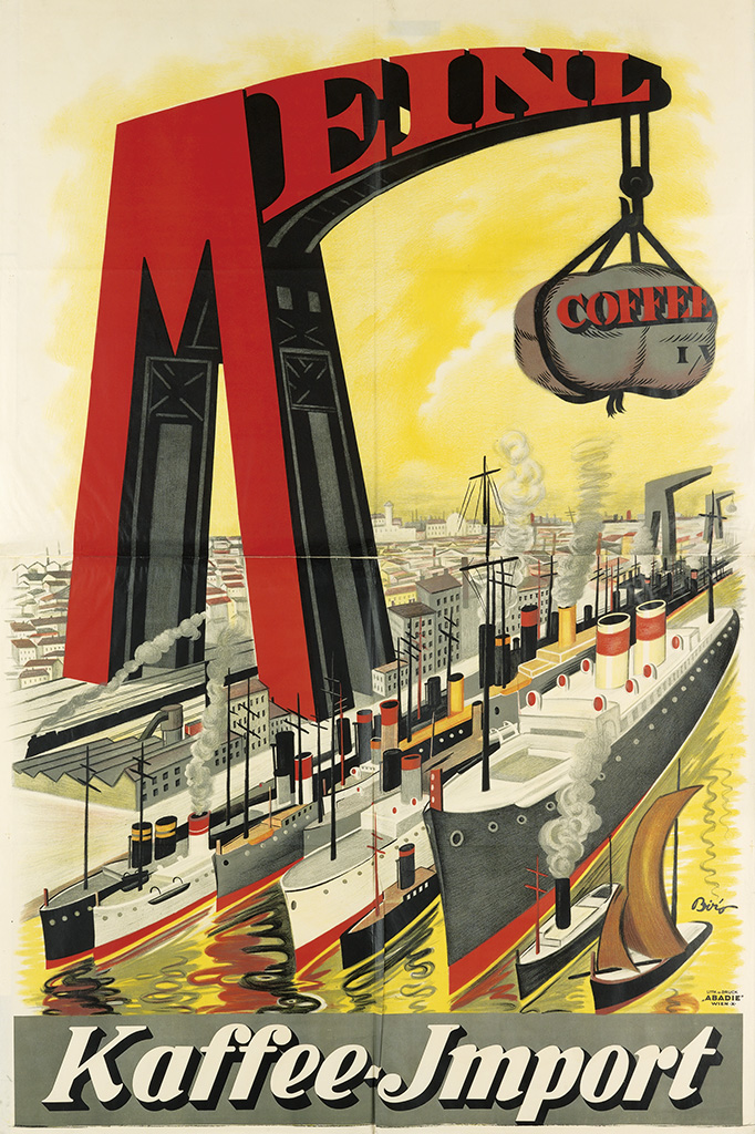 Kaffe Import, crane loads coffee onto ship