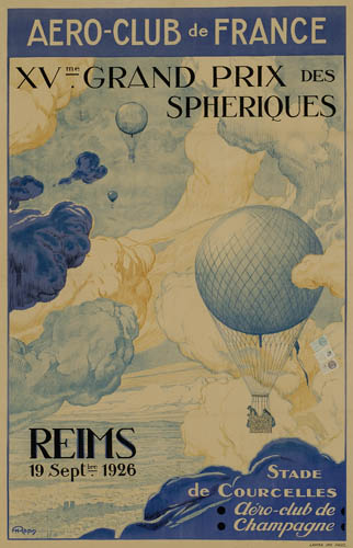 Aero-club de france, XV-grand prix des, Spheriques, Reims, 19 sept 1926, Stade, De courcelles, Clero-club de, Champagne