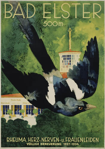 Bad elster, 500m, Rheuma herz nerven u frauenleiden, Vollige erneuerung 1927-1934