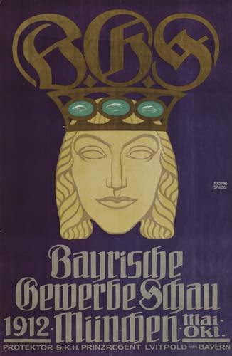 Bayrische, Bemerbe schau, 1912-munchen, mai okt, Protektor s.k.h. Prinzregent lvitpolo, bayern