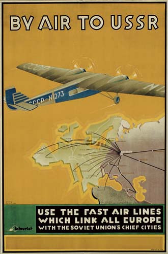 By Air To Ussr, Cccp, Cccp-N273-, Use The Fast Air Lines, Which Link All Europe, With The Sovict Union’s Chiff Cities