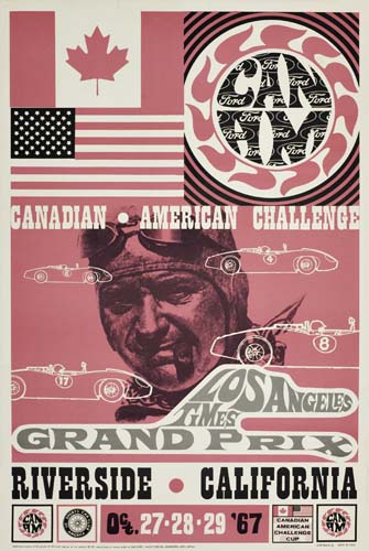 Canadian. American Challenge, Losangeles, Tmes, Grand Prix, Riverside. California, 27-28-29 ’67, Canabean, American, Chellenge, Cup