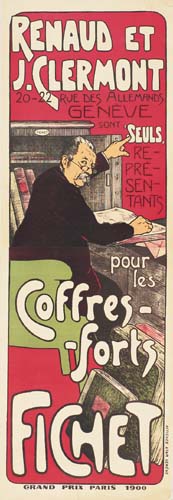 Renaud Et, J. Clermont, 20-22 Rue Des Allemands, Geneve, Seul Re-pre-sen-tants, Pur, les, Coffres-Forts Fichet, Grand Prix Paris 1900