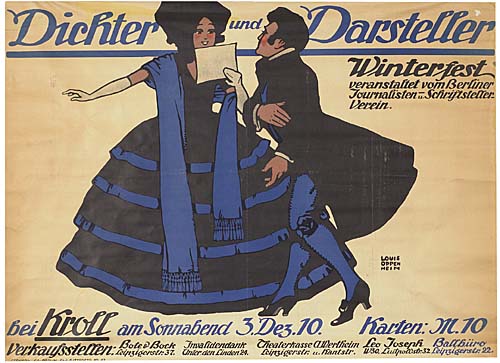 Dichter Und Darsteller, Winterfest, Bei Hroff Am Sonnabend 3.Des.10 Karten:M.10