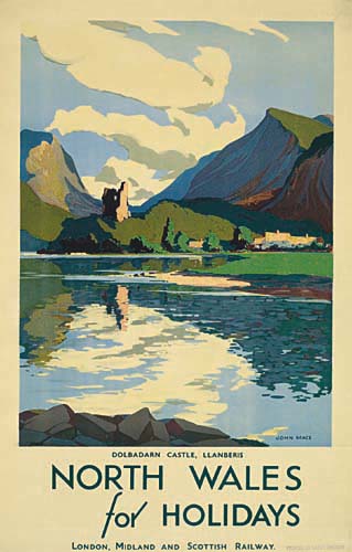 Dolbadarn Castle-, North Wales, For Holidays, London Midland And Scottish Railway