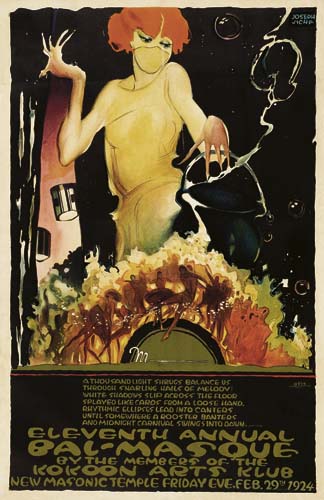 Eleventh annual, Pal-masque, By the members of the, Kokoon arts klub, New masonic temple Friday eve. Feb 29 th 1924