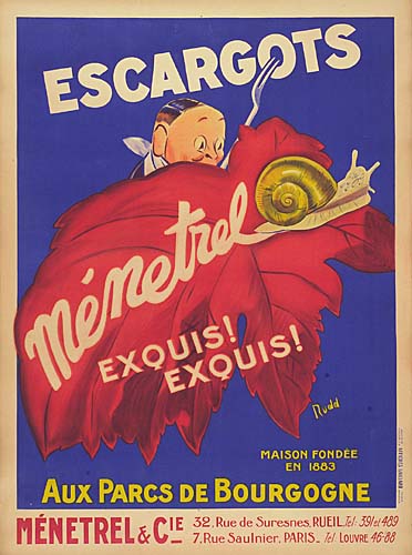 Escargots, Menetrel, Exquis, Exquis, Maison Fondee, En 1883, Aux Parcs De Bourgogne, Menetrel & Cie