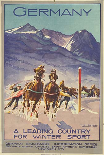 Germany, A Leading Country, For Winter Sport, German Railroads Information Office, 630 Fifth avenue Opposite Saint Patricks Cathedral, New York City