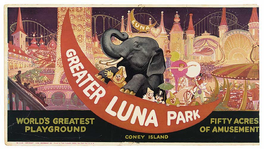 Greater luna park, World greatest, Playground, Concy island, Fifty acres, Of amusement
