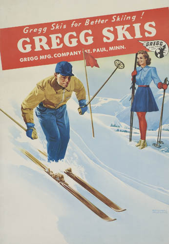 Gregg skis for better skiing, Gregg skis, Gregg meg. Company st. paul, minn