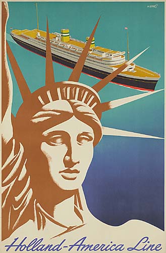 Holland-America, Line, Rotterdam – New York, Via Boulogne /Sur Mer And Southampton