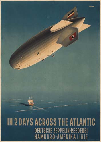 American, Airlines Inc, Exclusive Flagship Connecting, Service at, Lakehurst N.J., With Airship Hindenburg