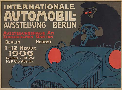 Internationale, Avtomobil-Avsstellvng Berlin, Avsstellvngshalle Am, Zoologischen Garten, Berlin Herbst, 1-12 Novbr.1906, Geoffnet V. 10 Vhr, Bis 7 Vr Abends