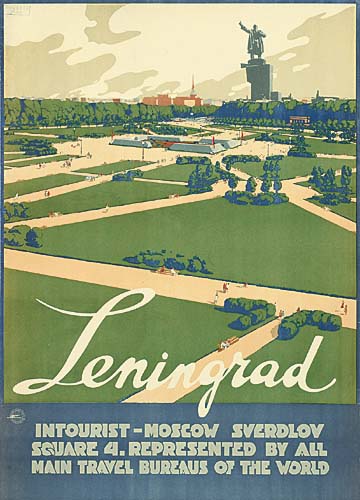 Leningrad, Intourist moscow sverdlov, Square 4. represented by all,  Main travel bureaus Of the world