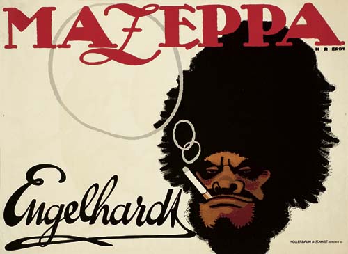 Mazeppa Engelhardt, man with afro smokes cigarette