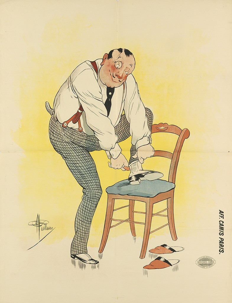 Man puts on his shoes, wordless poster