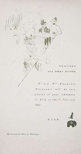 American and Other Drinks, RSVP, white skech