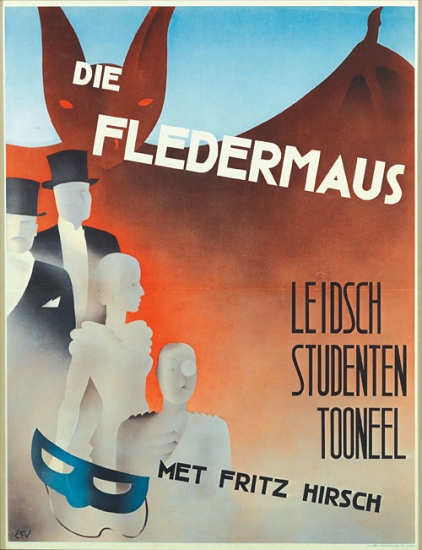 Die Fledermaus Leidsch Studenten Tooneel, large bat