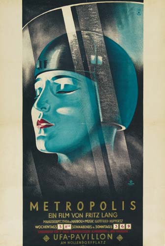 Metropolis ein Film Von Fritz Lang, blue woman, helmet