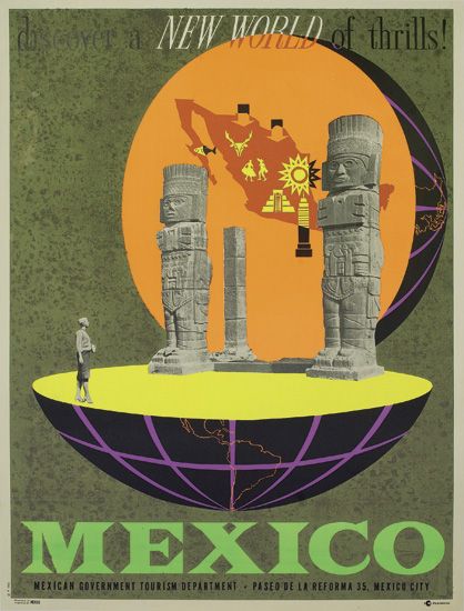 New World of Thrills, Mexico, half globe, ruins