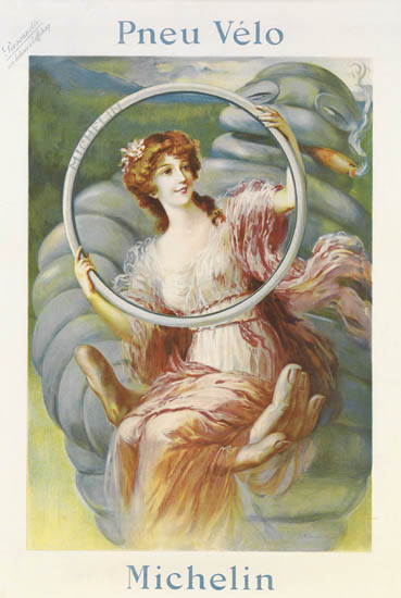 Foreign Language, Pneu Velo Michelin, woman in pink holds tire