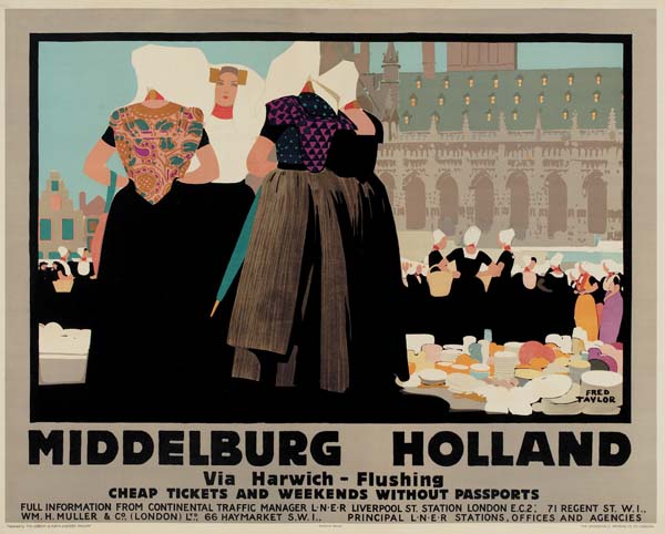 Middelburg Holland Via Harwich, Flushing, crowded dock