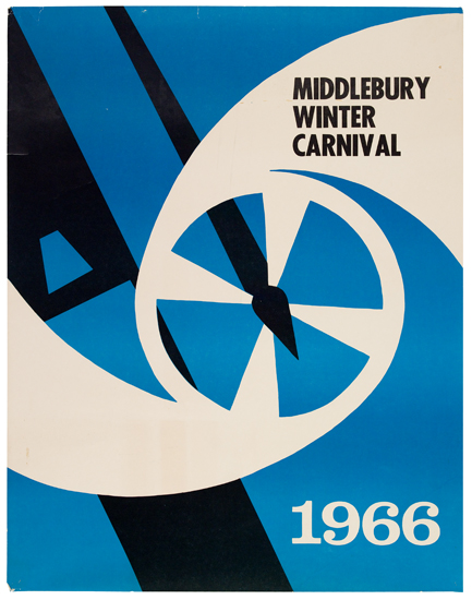 Middlebury Winter Carnival 1966, blue poster