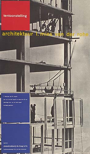 Tentoonstelling Architektuur L’Mies tan der Rohe, buidling skeleton