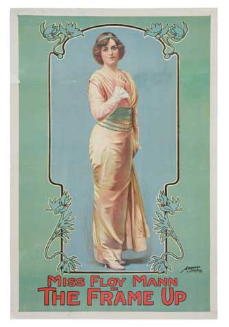 Miss Floy Mann The Frame Up, blu eposter, woman in pink