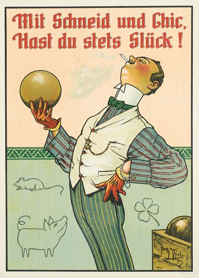 Mit Schneid und Chic, man smoking