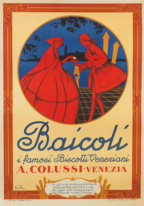 Baicoli A. Colussi Venezia, couple in red
