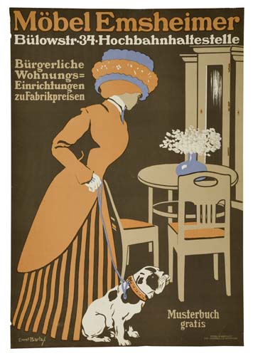 Mobel Emsheimer, woman in orange with a dog
