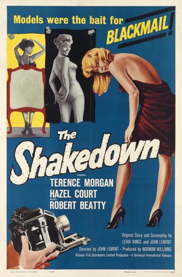 The Shakedown, Models were the bait for blackmail, blue poster